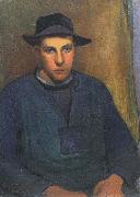 Wladyslaw slewinski Young fisherman from Doelan oil on canvas